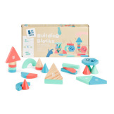 DREWNIANE KLOCKI BALANSUJĄCE układanka zręcznościowa z figurkami nauka kształtów BS Toys 18m+
