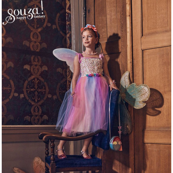 WRÓŻKA FELICITY Kostium sukienka i skrzydła motyla 8-10 lat Souza