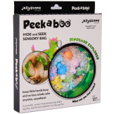 DINOZAURY zielony dysk sensoryczny z figurkami A-Ku-Ku! Peekaboo Jellystone 18m+