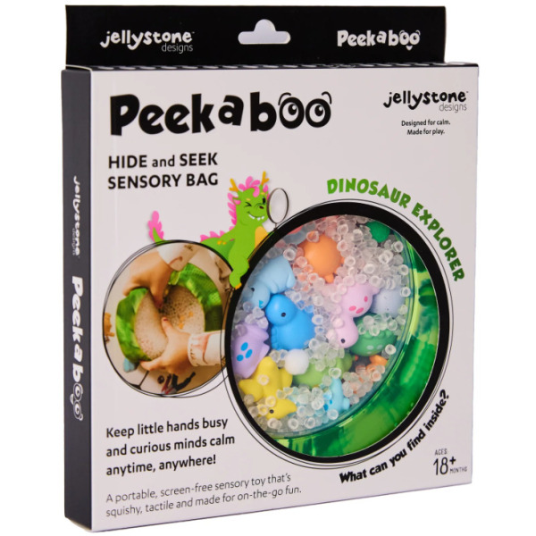 DINOZAURY zielony dysk sensoryczny z figurkami A-Ku-Ku! Peekaboo Jellystone 18m+