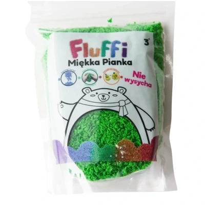 FLUFFI ZIELONA rozpływająca się masa piankowa do zabaw sensorycznych 50g