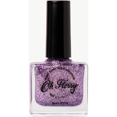 Lakier do paznokci Oh Flossy Purple Glitter 12ml bio brokat, roślinna formuła
