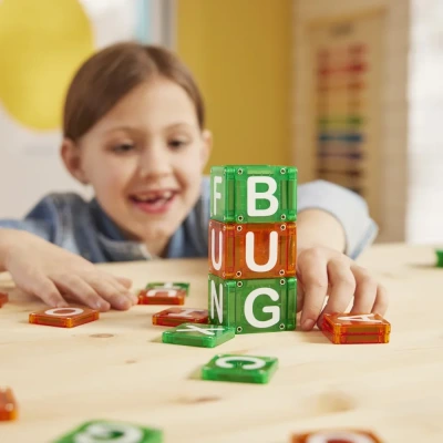 Klocki magnetyczne do nauki literek Magna-Tiles microMAGS zestaw Learn Letters 56 el. 3+