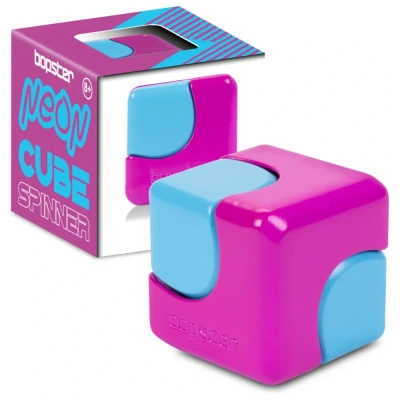 Sześcienny spinner, zabawka zręcznościowa i gadżet Bopster Fidget Cube - NEON - fioletowy / niebieski