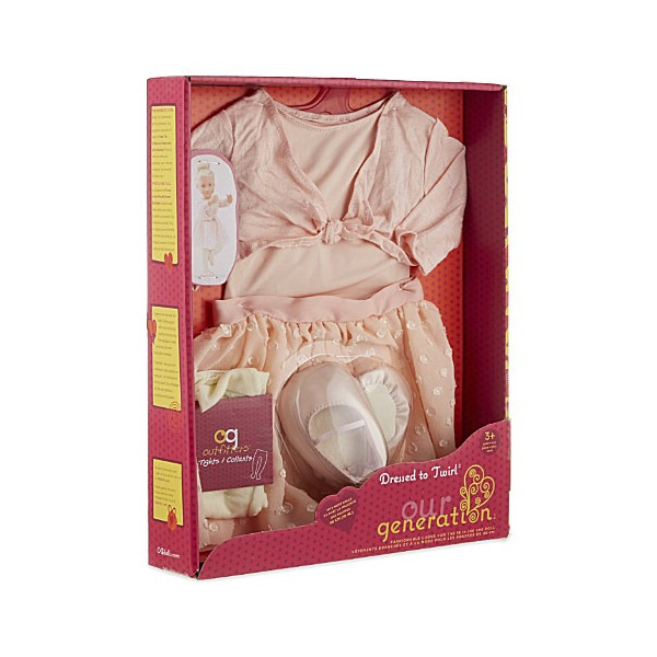 STRÓJ BALETOWY dla lalki 46 cm standart