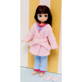 ZESTAW DO SPANIA piżama + szlafrok dla lalki 18 cm