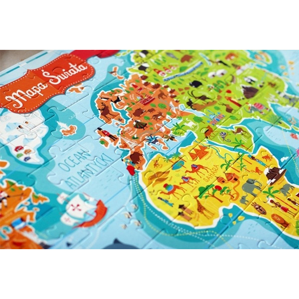 MAPA ŚWIATA puzzle tekturowe 168 el.