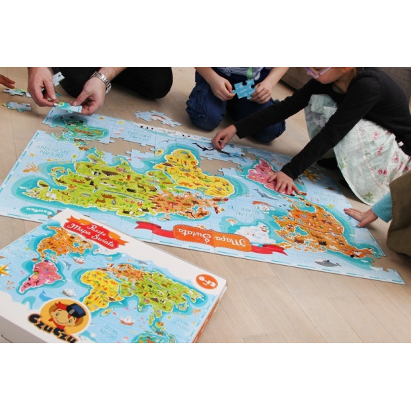 MAPA ŚWIATA puzzle tekturowe 168 el.