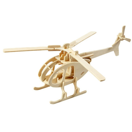 HELIKOPTER drewniane puzzle przestrzenne 3D