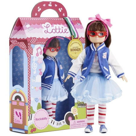 MIŁOŚNICZKA MUZYKI lalka Rockabilly 18 cm