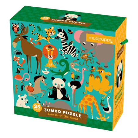 ZWIERZĘTA ŚWIATA puzzle podłogowe jumbo 25 el.