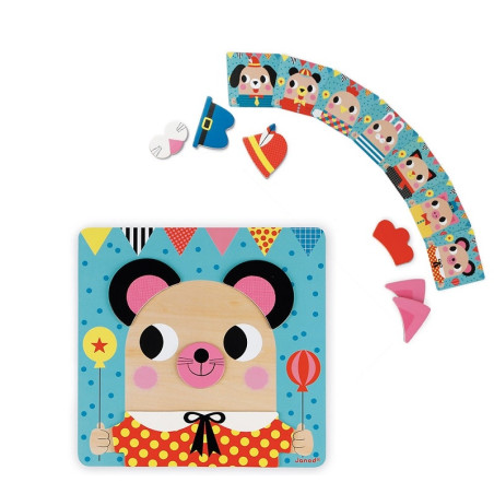 ZWIERZĄTKA drewniana układanka magnetyczna