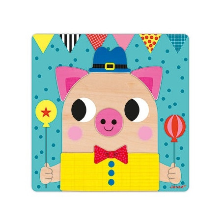 ZWIERZĄTKA drewniana układanka magnetyczna