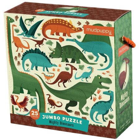 DINOZAURY puzzle podłogowe jumbo 25 el.