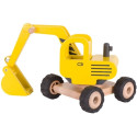 ŻÓŁTA KOPARKA drewniany pojazd budowlany