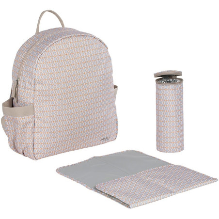 PLECAK Z AKCESORIAMI Backpack Mesh beige Marv