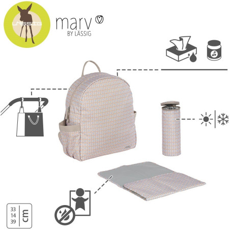 PLECAK Z AKCESORIAMI Backpack Mesh beige Marv