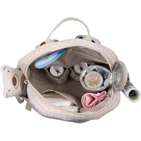 PLECAK Z AKCESORIAMI Backpack Mesh beige Marv