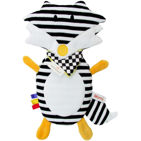 BIAŁO-CZARNY termofor przytulanka z metkami Termofoxi