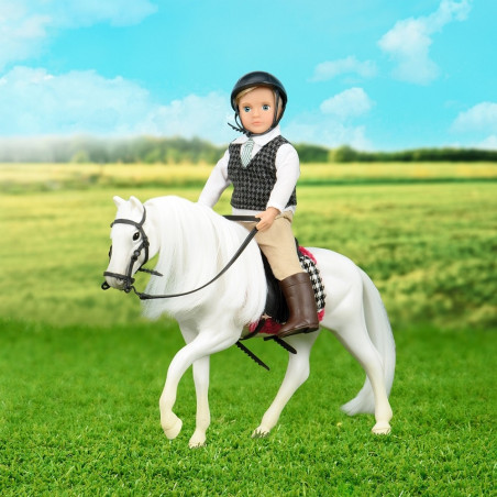 BIAŁY KOŃ dla lalki 15 cm White Camarillo Horse