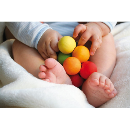 DREWNIANE TĘCZOWE PEREŁKI do chwytania