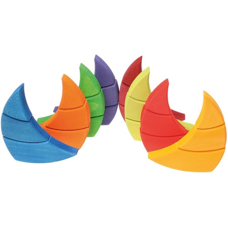 KOŁO GOETHE'EGO drewniana układanka na podstawce 24 el.