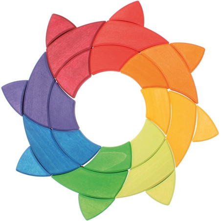 KOŁO GOETHE'EGO drewniana układanka na podstawce 24 el.