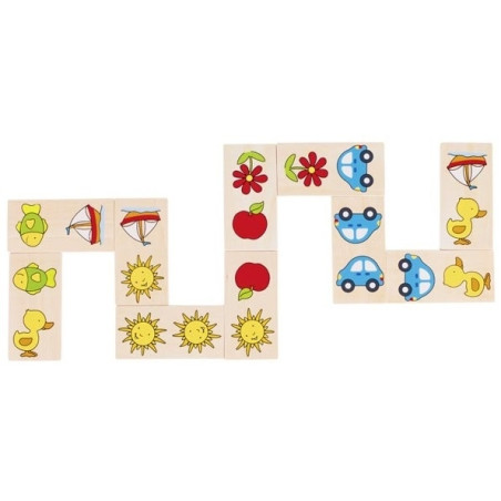 DOMINO drewniana gra 28 el.