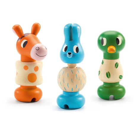 ZWIERZĄTKA przykręcanki drewniane śruby