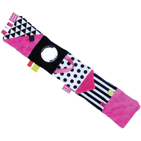 RÓŻOWA KSIĄŻECZKA materiałowa z lusterkiem