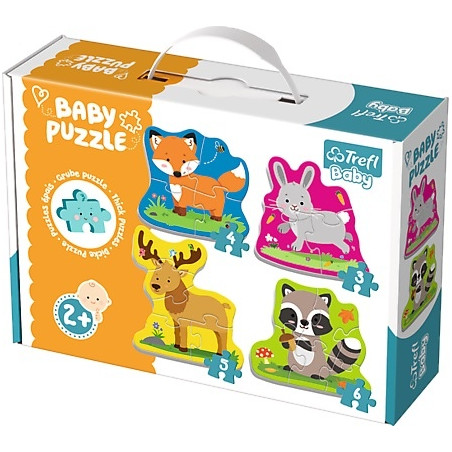 LEŚNE ZWIERZĄTKA tekturowe grube puzzle Baby Classic