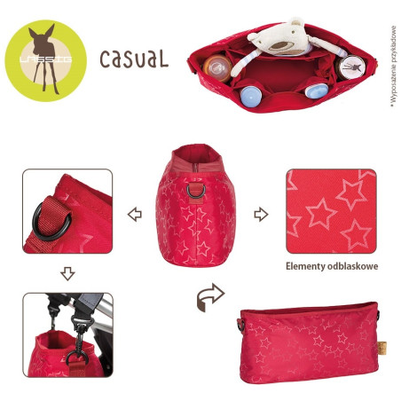 ORGANIZER DO WÓZKA Reflective Star flaming Casual Label