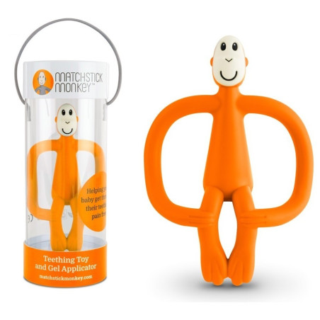 POMARAŃCZOWA MAŁPKA gryzak masujący ze szczoteczką