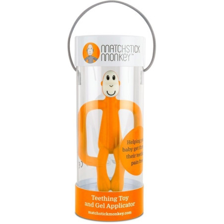 POMARAŃCZOWA MAŁPKA gryzak masujący ze szczoteczką