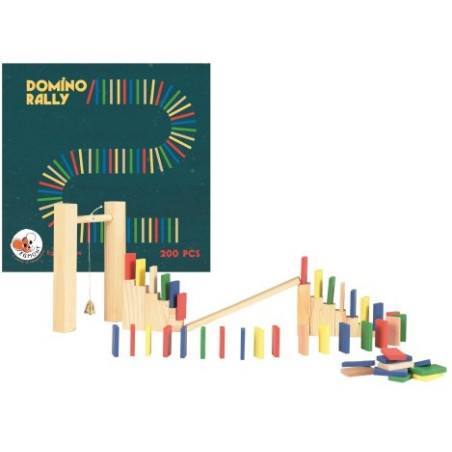 DOMINO drewniana gra 200 el.