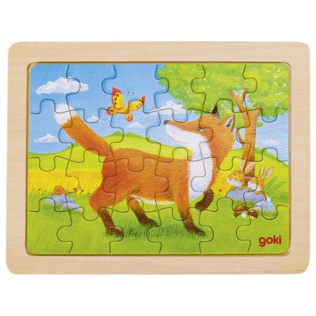 LISEK drewniane puzzle 24 el.