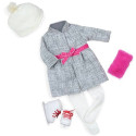 PŁASZCZYK I ŁYŻWY z akcesoriami dla lalki 46 cm deluxe