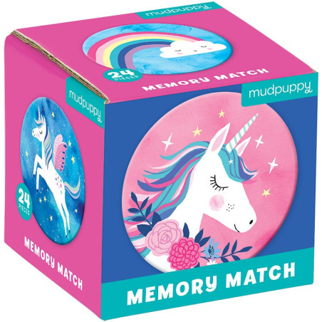 MAGICZNE JEDNOROŻCE tekturowa gra mini memory