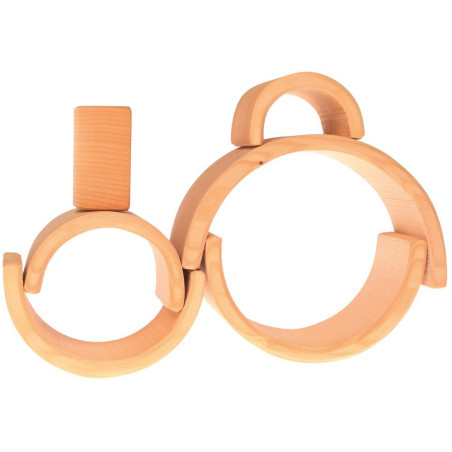 DREWNIANY TUNEL naturalny klocki 6 szt.