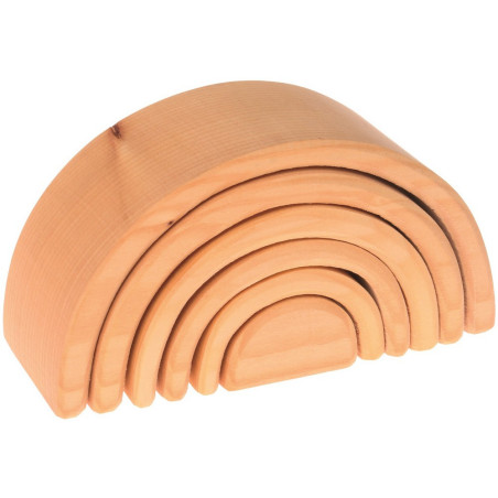 DREWNIANY TUNEL naturalny klocki 6 szt.