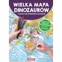 WIELKA MAPA DINOZAURÓW I ZWIERZĄT PREHISTORYCZNYCH do kolorowania