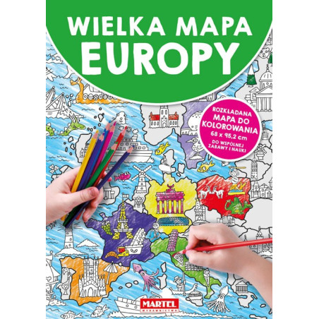 WIELKA MAPA EUROPY do kolorowania Simon Abbott