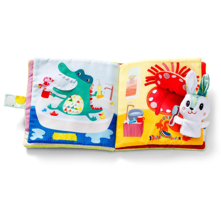 KRÓLICZEK DENSTYSTA książeczka materiałowa z mini pacynką