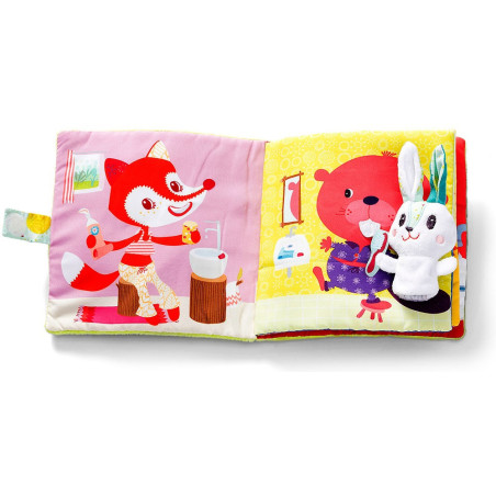 KRÓLICZEK DENSTYSTA książeczka materiałowa z mini pacynką