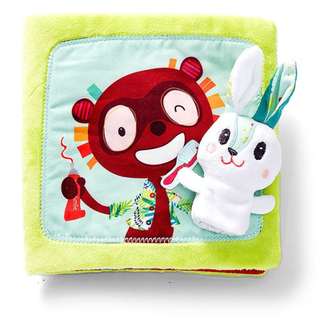 KRÓLICZEK DENSTYSTA książeczka materiałowa z mini pacynką