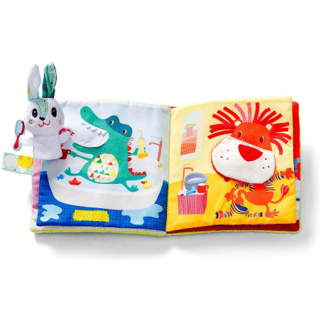 KRÓLICZEK DENSTYSTA książeczka materiałowa z mini pacynką