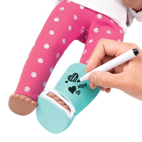 RÓŻOWA KAMIZELKA z akcesoriami dla lalki 46 cm standart