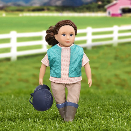 AVELINE lalka dżokejka blondynka 15 cm