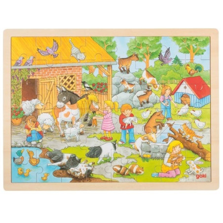 MINI ZOO drewniane puzzle 48 el.