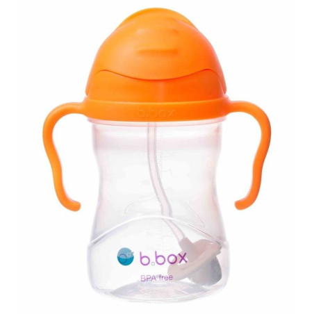 MALINOWY różowy bidon ze słomką